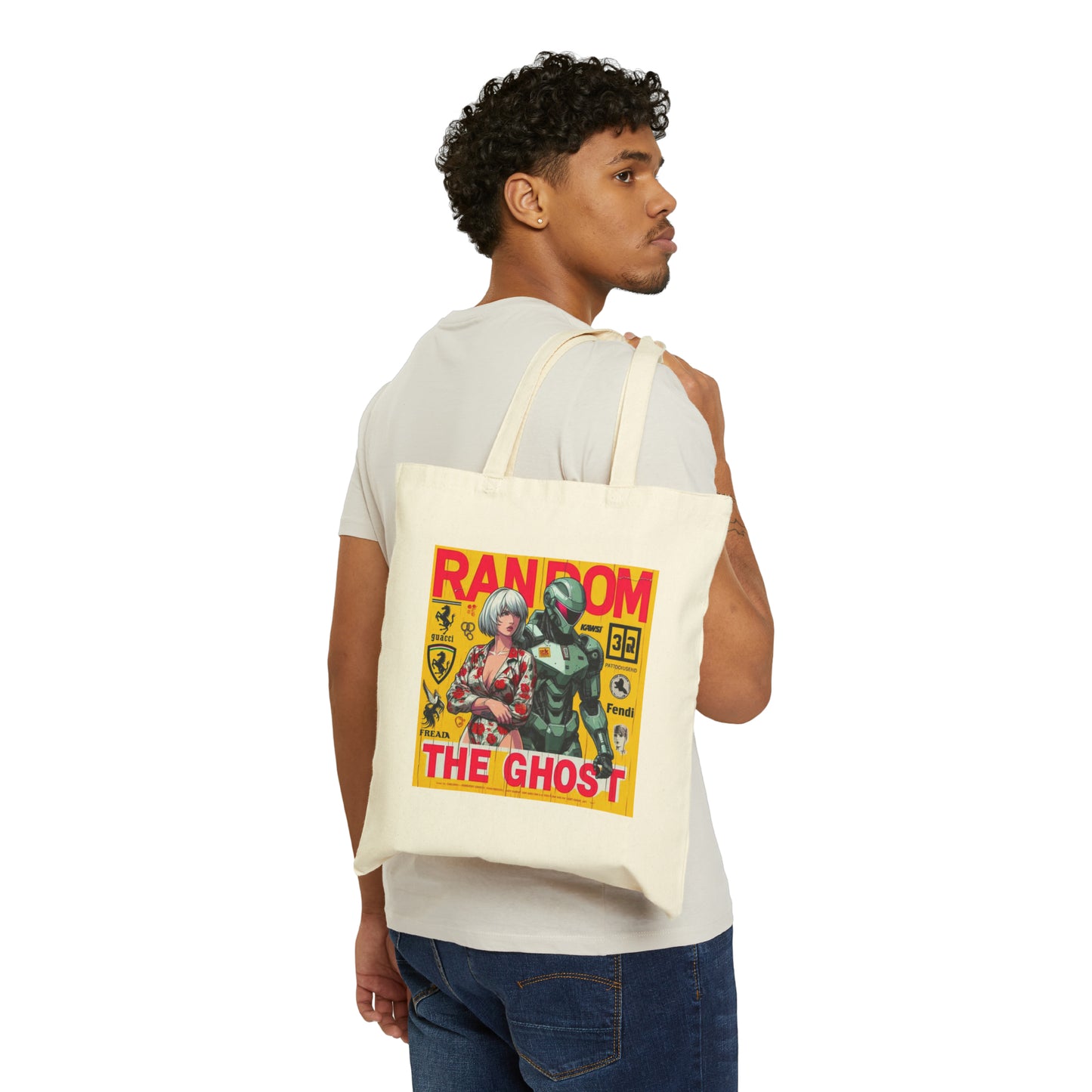 Random Cotton Canvas Tote Bag