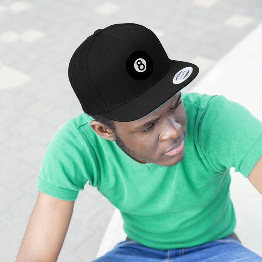 8ball Unisex Flat Bill Hat