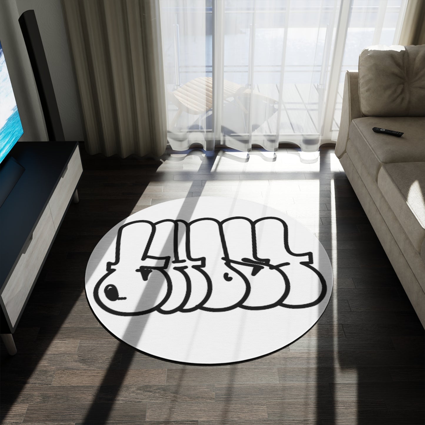 Ghost Round Rug