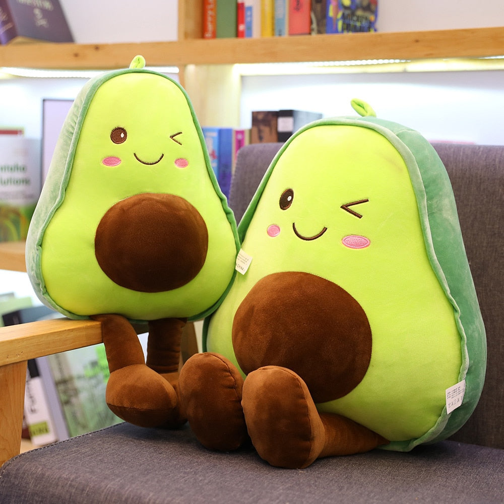 30-85cm Cute 3D Avocado Stuffed Plush Toy Soft Baby Doll - Random the Ghost