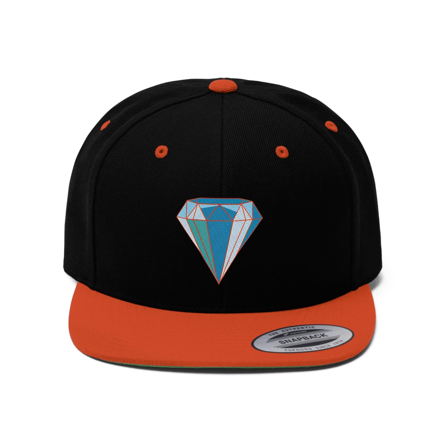 Unisex Random Diamond Flat Bill Hat