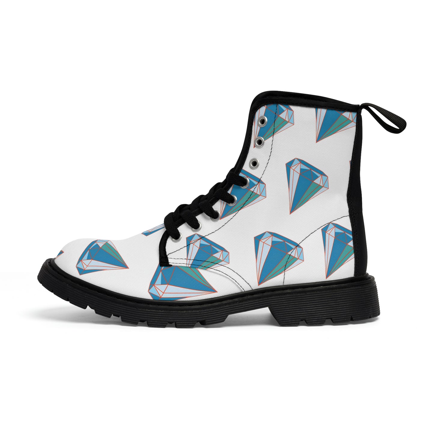 Shoes: Men's Random Diamond Canvas Boots