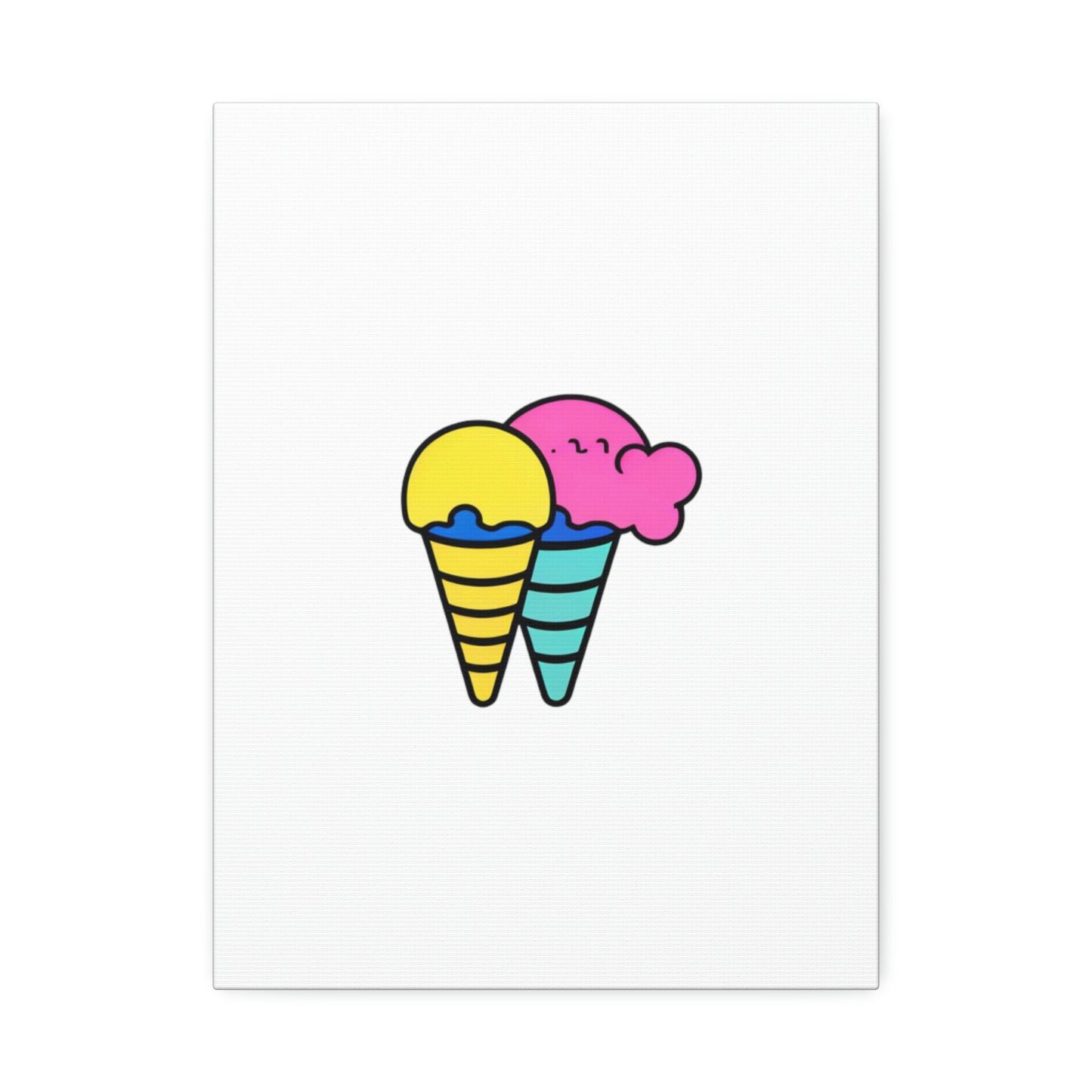 Random Ice Cream Canvas Stretched, 1.5''