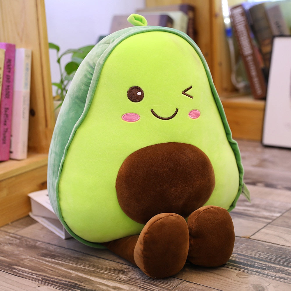 30-85cm Cute 3D Avocado Stuffed Plush Toy Soft Baby Doll - Random the Ghost