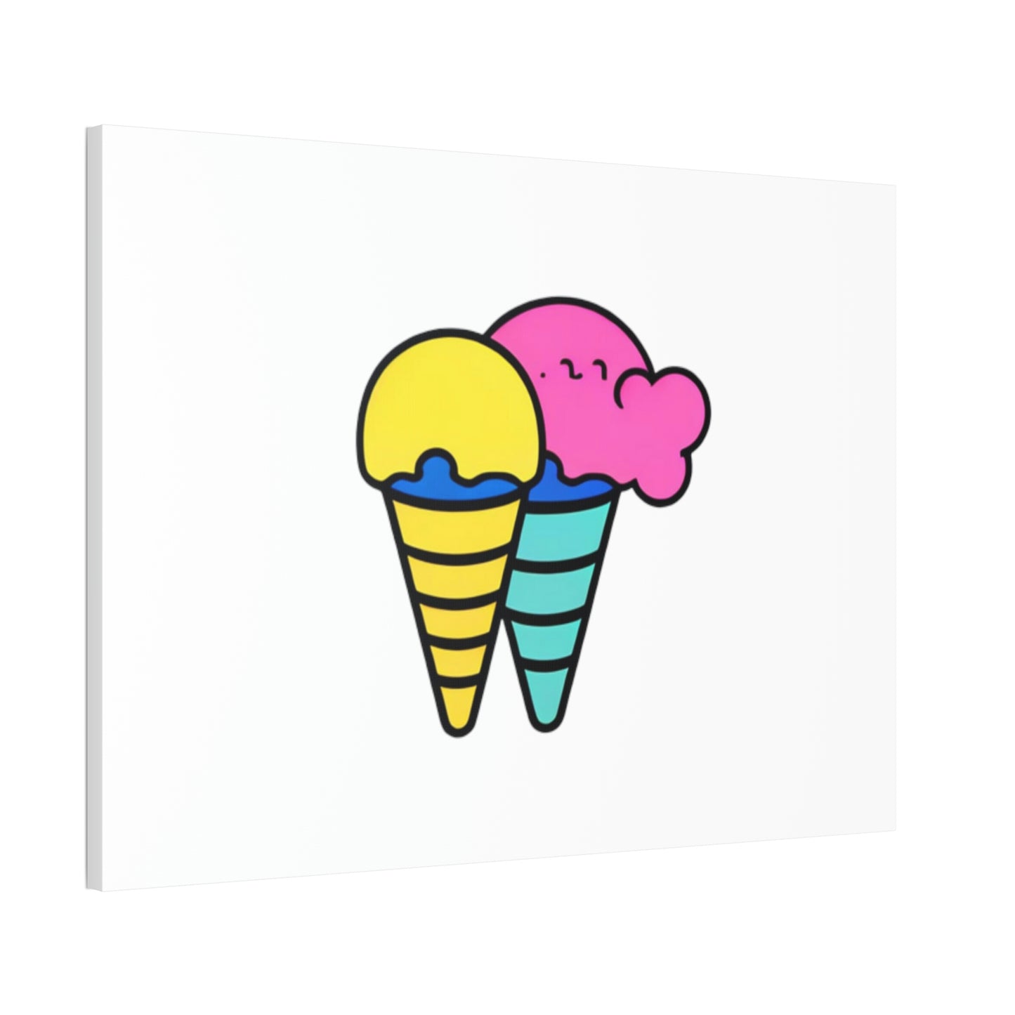 Random Ice Cream Canvas Stretched, 1.5''