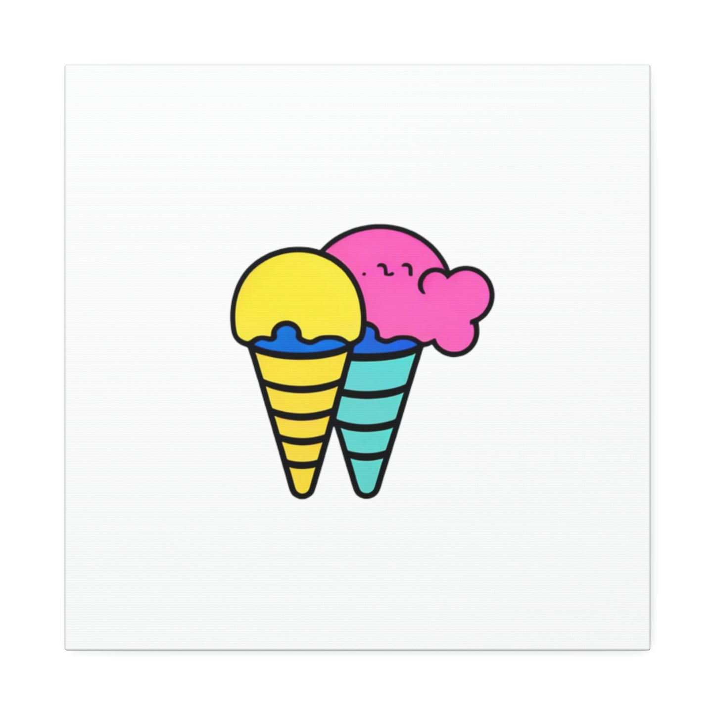 Random Ice Cream Canvas Stretched, 1.5''