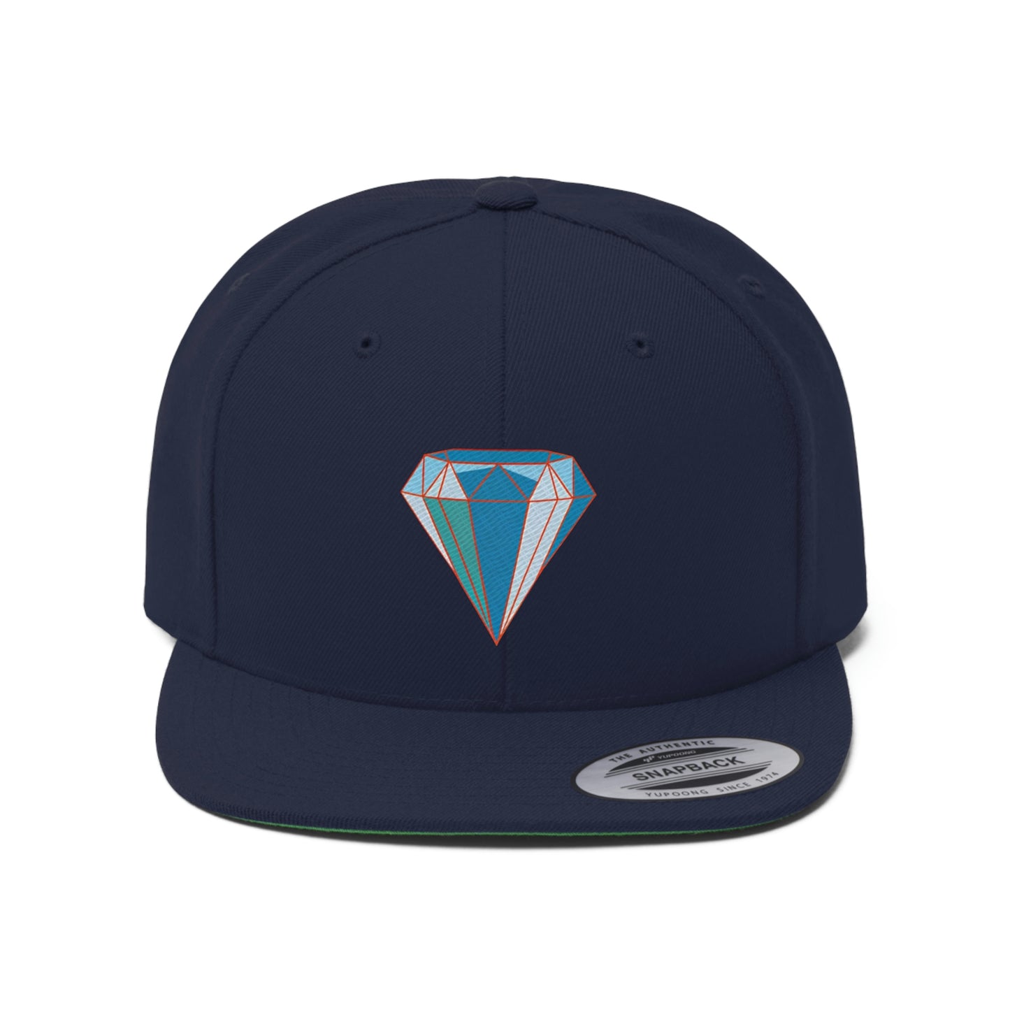 Unisex Random Diamond Flat Bill Hat