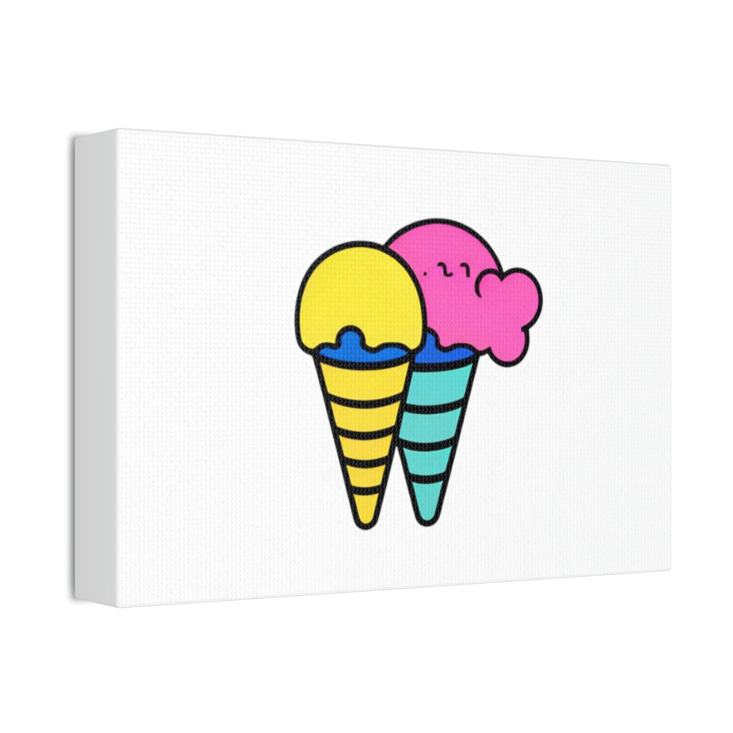 Random Ice Cream Canvas Stretched, 1.5''