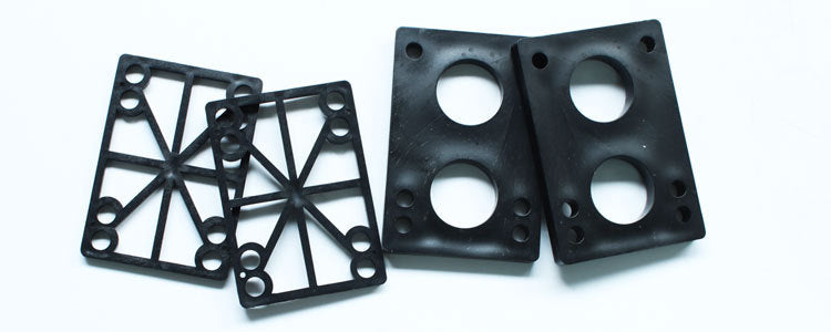 Increased shock absorber gasket for skateboard rubber