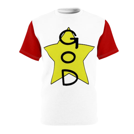 Unisex AOP God Star Cut & Sew Tee