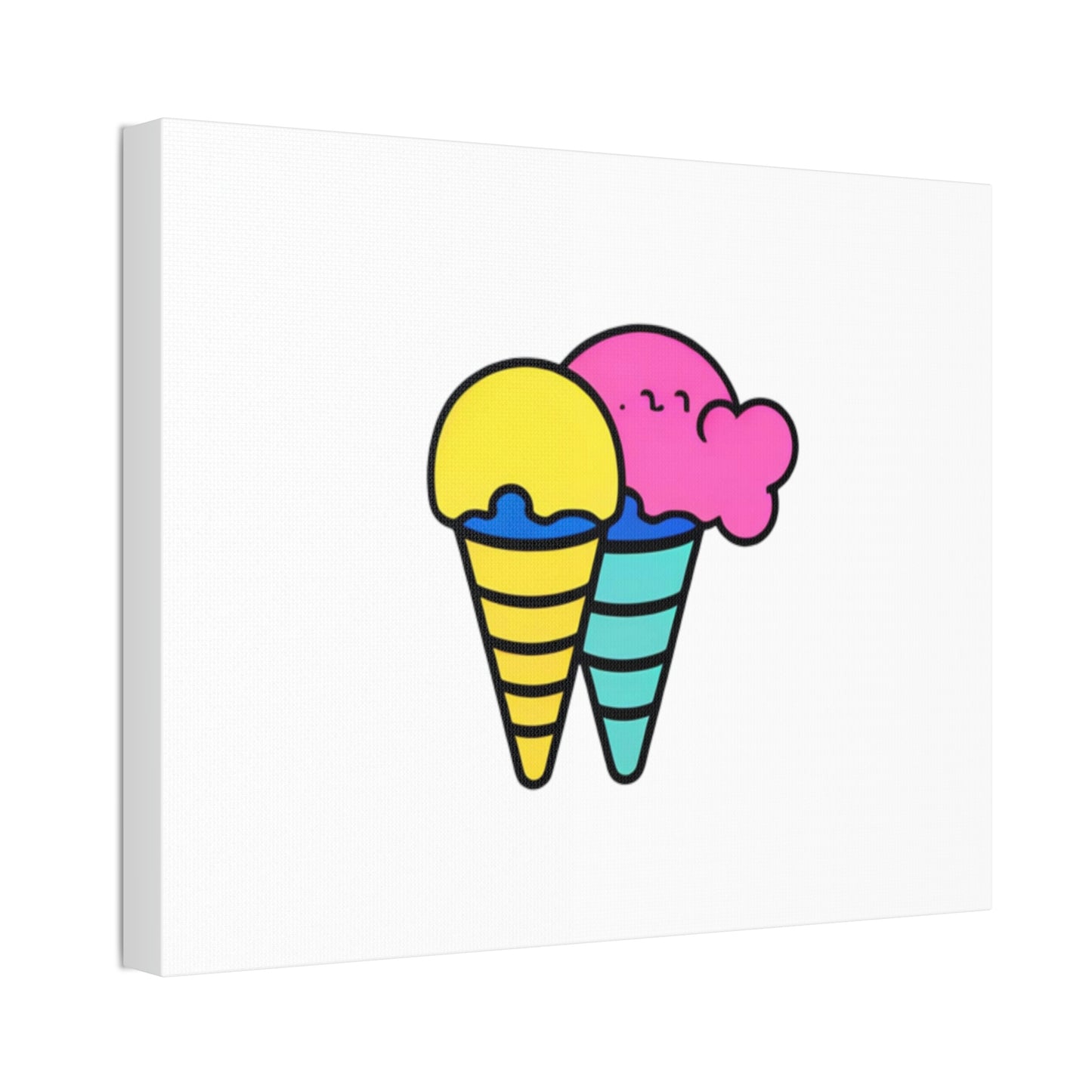 Random Ice Cream Canvas Stretched, 1.5''