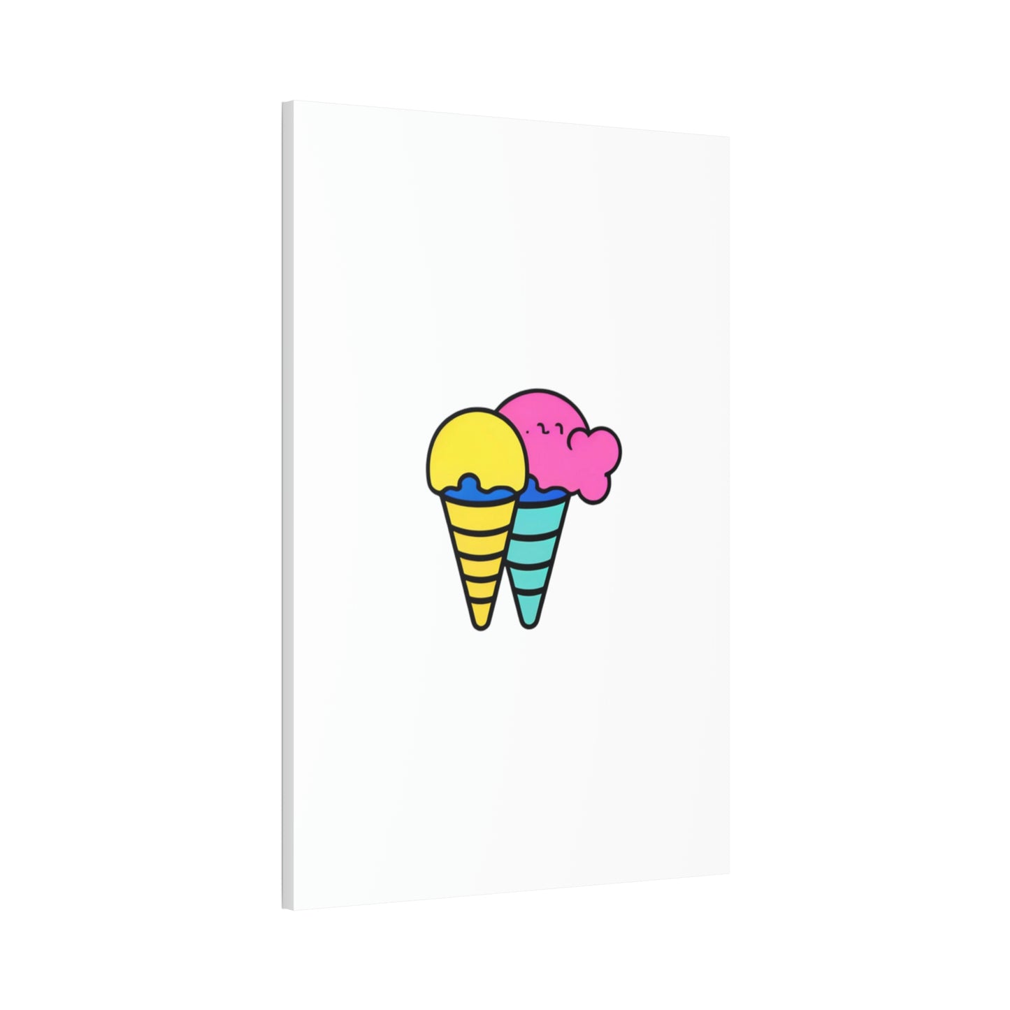 Random Ice Cream Canvas Stretched, 1.5''