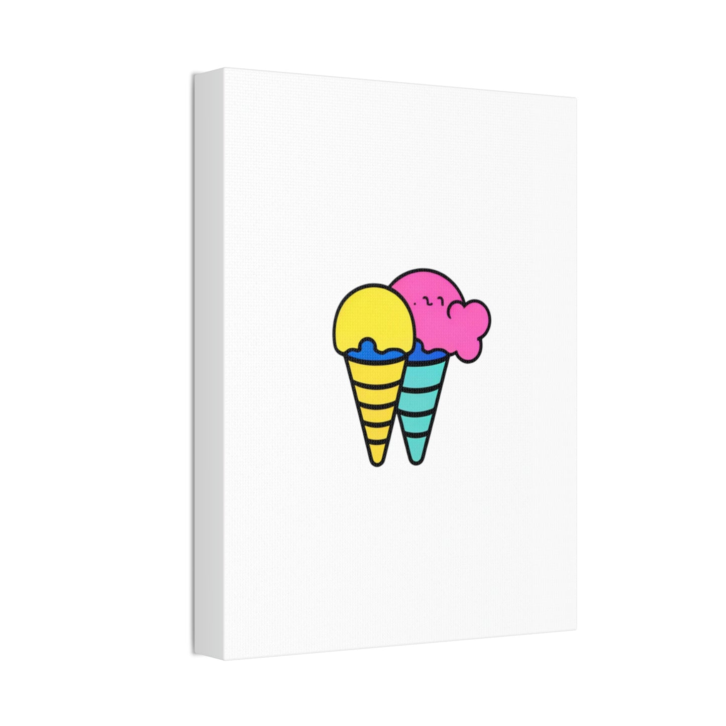 Random Ice Cream Canvas Stretched, 1.5''