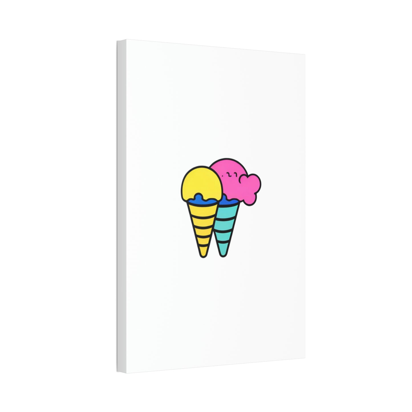 Random Ice Cream Canvas Stretched, 1.5''