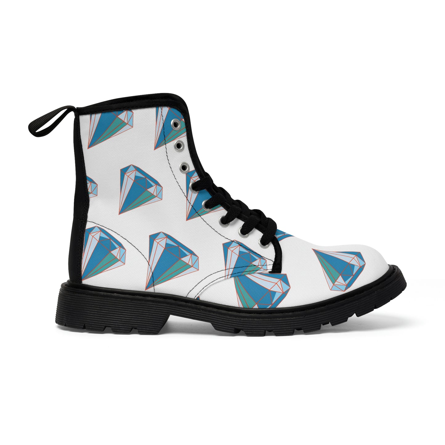 Shoes: Men's Random Diamond Canvas Boots