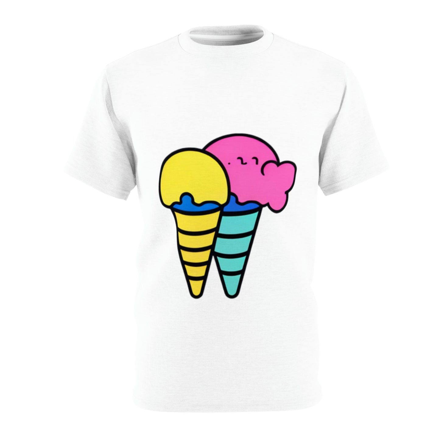 Random Ice Cream Unisex AOP Cut & Sew Tee