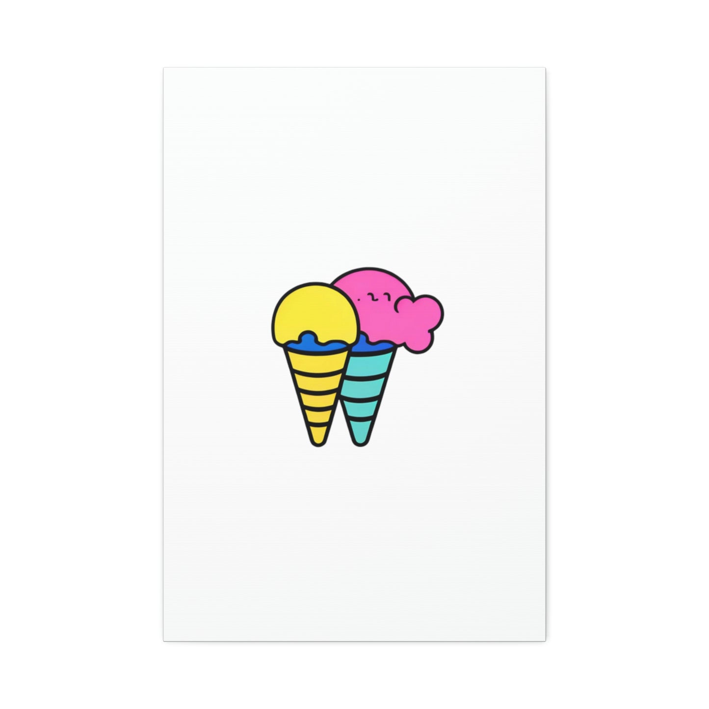 Random Ice Cream Canvas Stretched, 1.5''