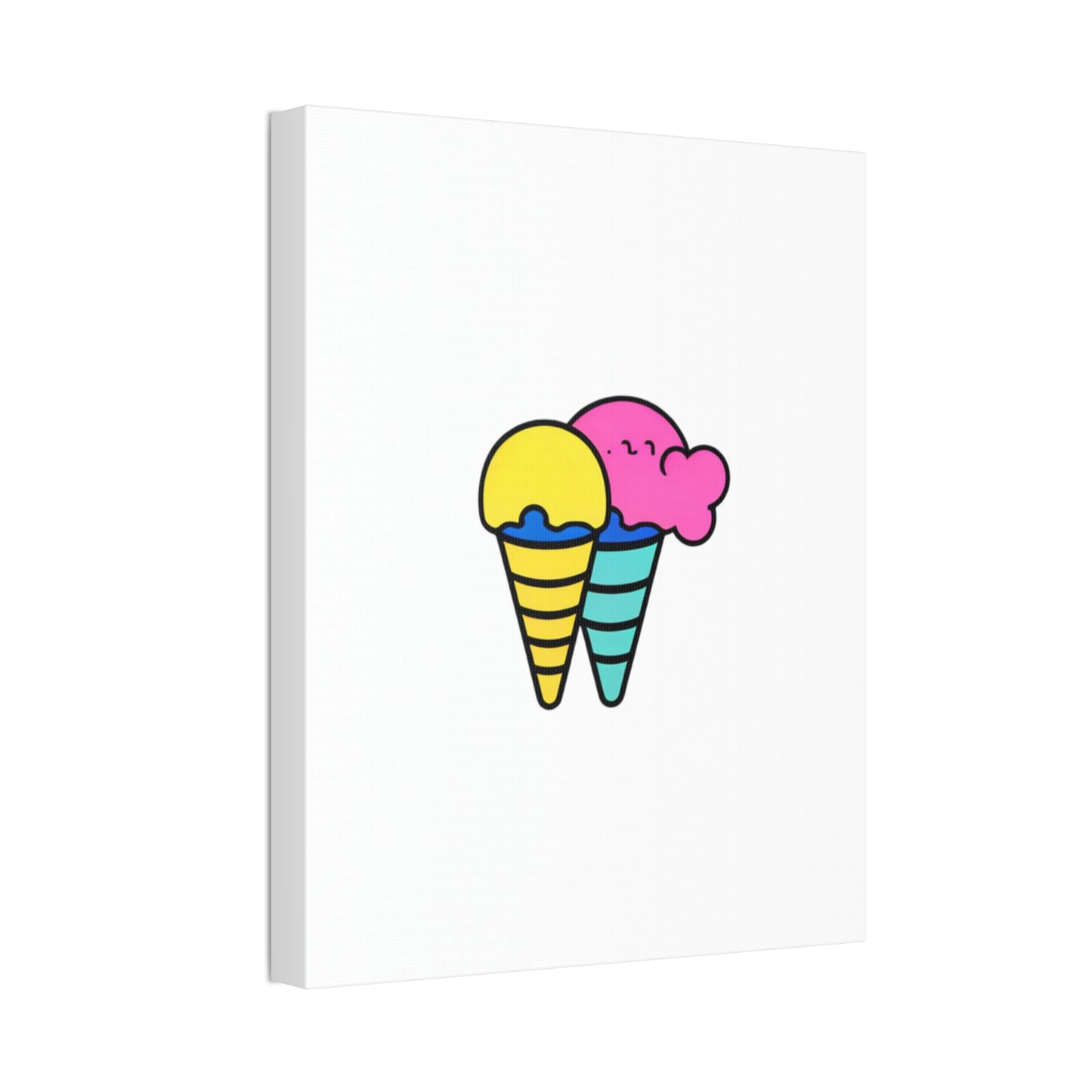 Random Ice Cream Canvas Stretched, 1.5''