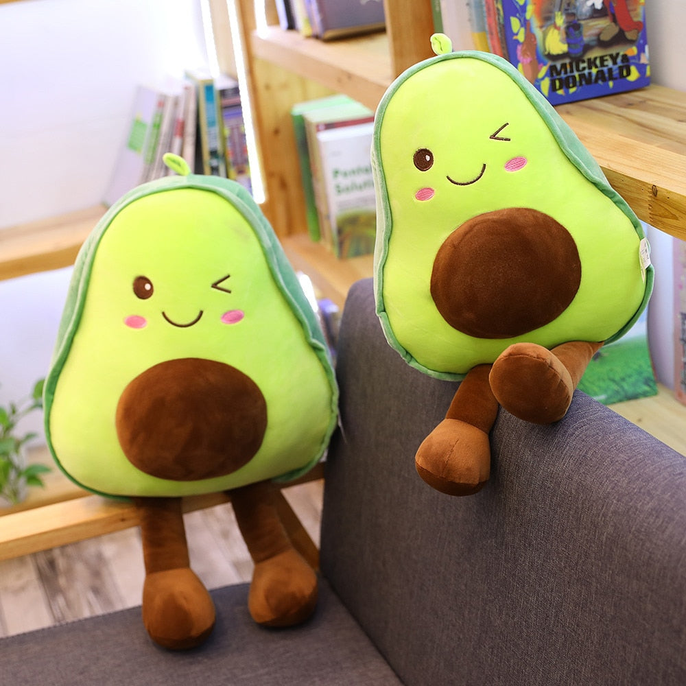 30-85cm Cute 3D Avocado Stuffed Plush Toy Soft Baby Doll - Random the Ghost