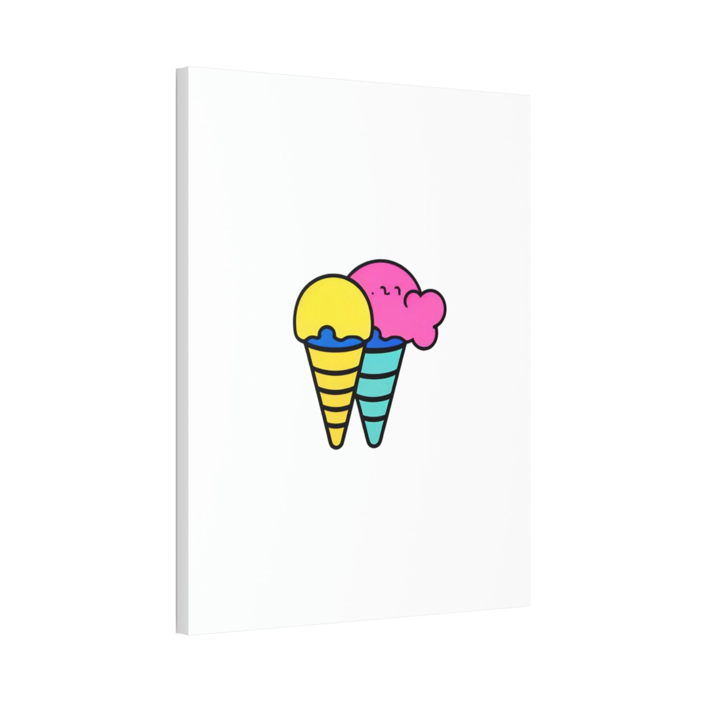 Random Ice Cream Canvas Stretched, 1.5''