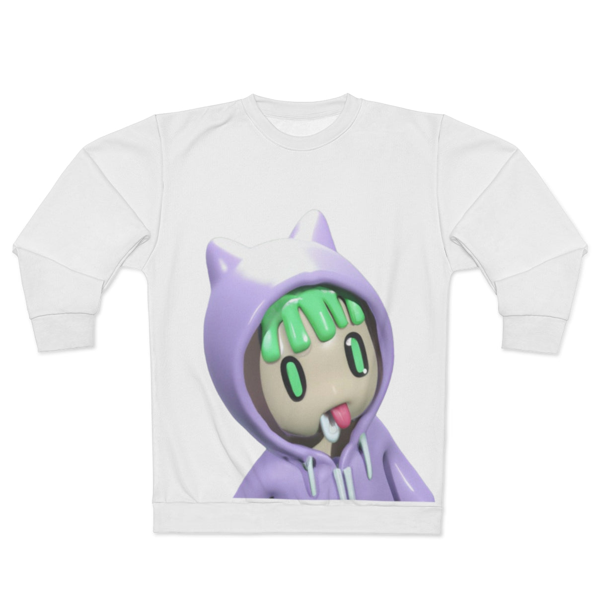 AOP Unisex 💜 Sweatshirt - Random the Ghost