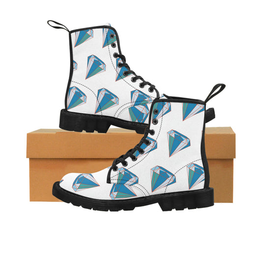 Shoes: Men's Random Diamond Canvas Boots