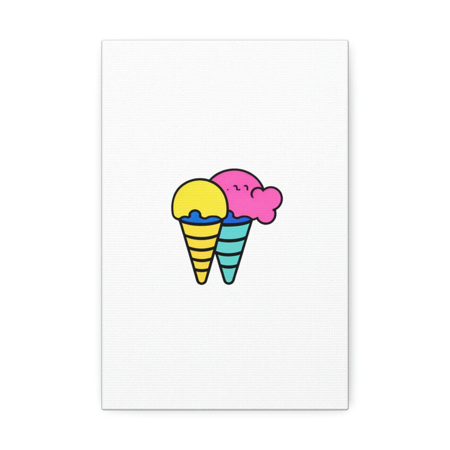 Random Ice Cream Canvas Stretched, 1.5''