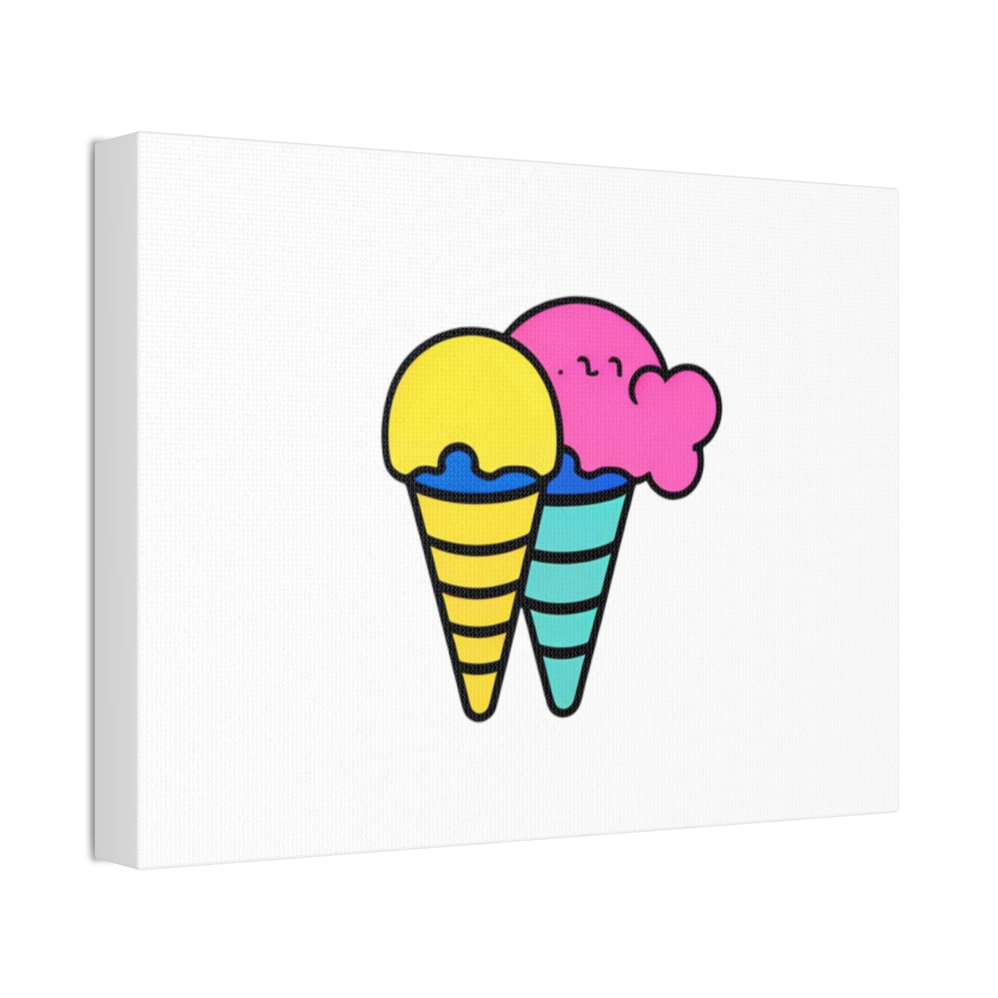 Random Ice Cream Canvas Stretched, 1.5''