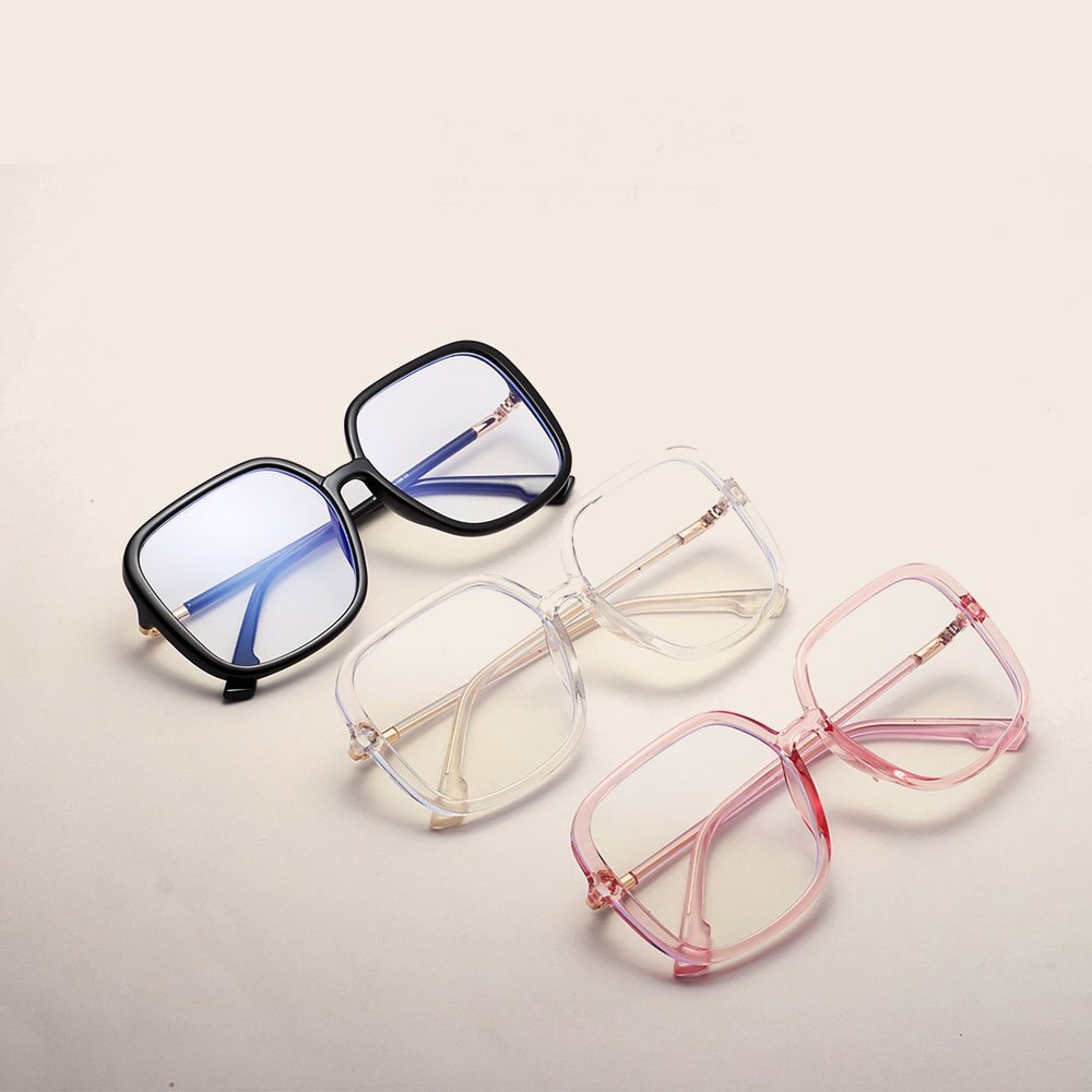 blue light glasses frame computer glasses spectacles Big Square transparent female women's eyeglasses frame 2019 Optical frames - Random the Ghost