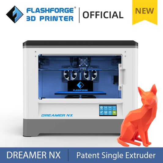 Flashforge 3D Printer Dreamer NX Fully Assembled Single Extruder Wireless Connection DIY 3d Printer Kit with Lock for Family Use - Random the Ghost