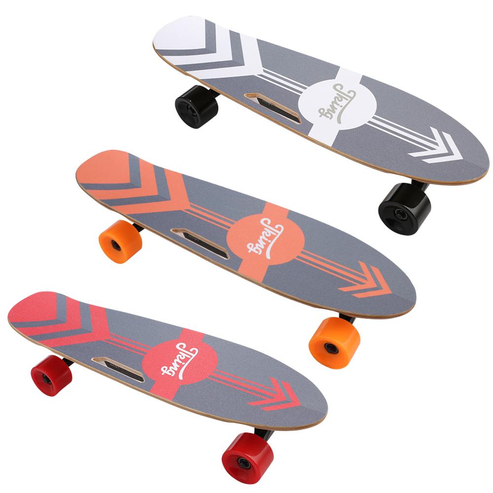 Electric Skateboard with Remote 350W Brushless Motor, 12MPH Top Speed 8 Miles Range 3 Speeds Adjustment, Max Load up to 220 Lbs - Random the Ghost