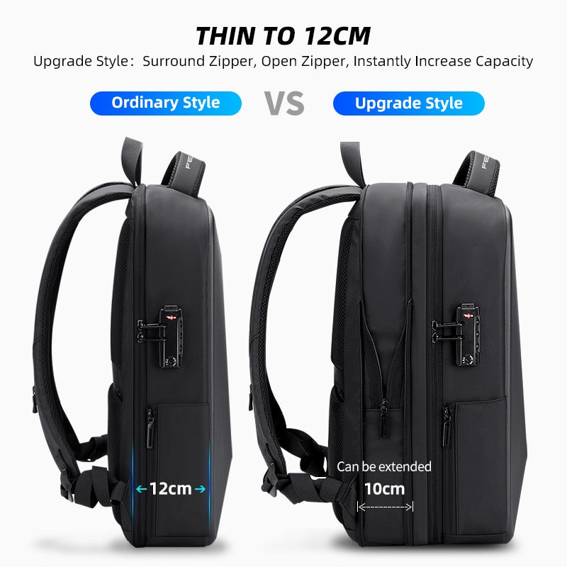 Fenruien Brand Laptop Backpack Anti-theft Waterproof School Backpacks USB Charging Men Business Travel Bag Backpack New Design - Random the Ghost