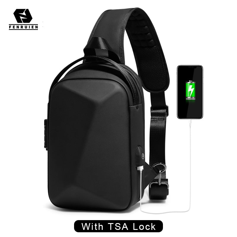 Fenruien Brand Laptop Backpack Anti-theft Waterproof School Backpacks USB Charging Men Business Travel Bag Backpack New Design - Random the Ghost