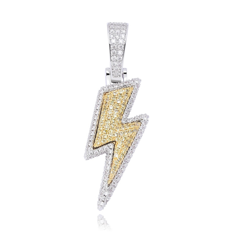 TOPGRILLZ Iced Out Bling Lightning Pendants With Tennis Chain Copper Material AAA Cubic Zircon Men&#39;s Hip Hop Jewelry Gift - Random the Ghost