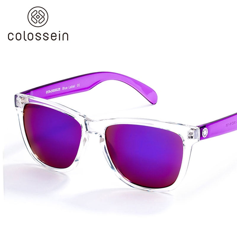 COLOSSEIN Sunglasses For Women Gradient Colorful Lens Glasses Classic Retro Eyewear Transparent Frame UV400 Sunglasses Men - Random the Ghost