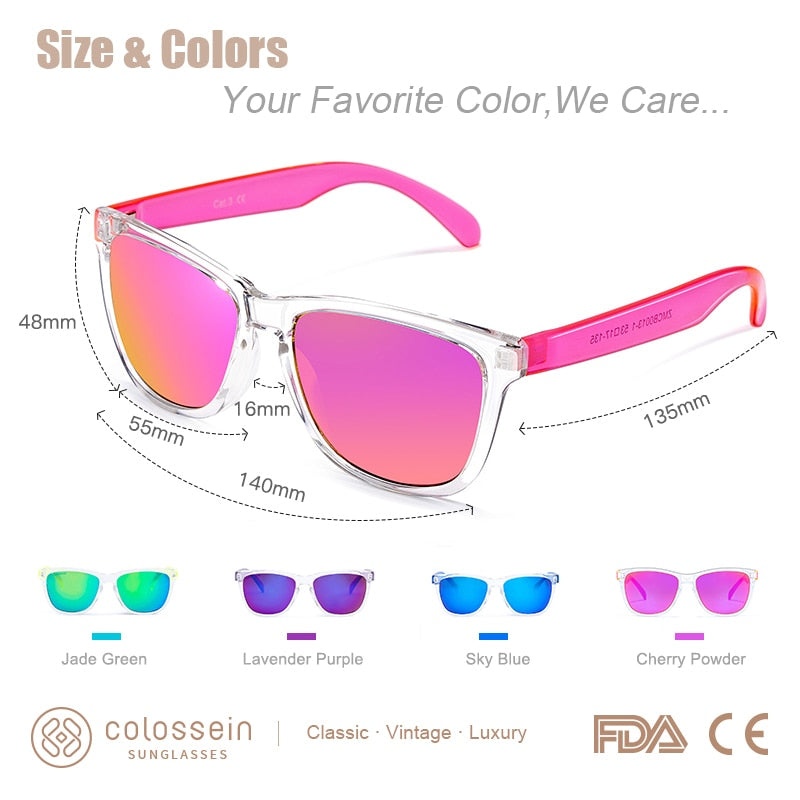 COLOSSEIN Sunglasses For Women Gradient Colorful Lens Glasses Classic Retro Eyewear Transparent Frame UV400 Sunglasses Men - Random the Ghost