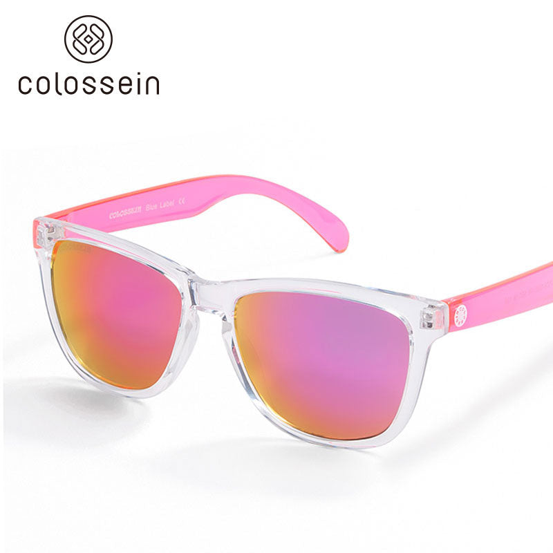 COLOSSEIN Sunglasses For Women Gradient Colorful Lens Glasses Classic Retro Eyewear Transparent Frame UV400 Sunglasses Men - Random the Ghost