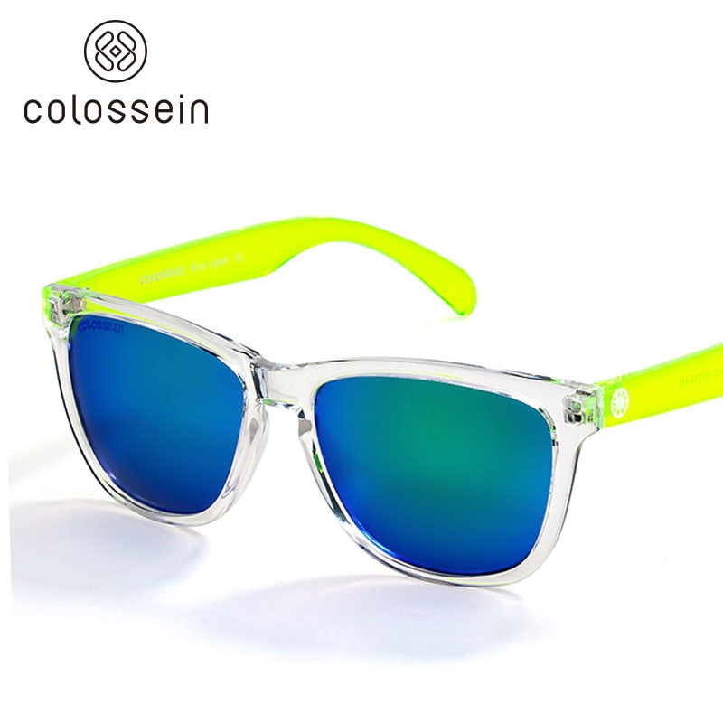 COLOSSEIN Sunglasses For Women Gradient Colorful Lens Glasses Classic Retro Eyewear Transparent Frame UV400 Sunglasses Men - Random the Ghost