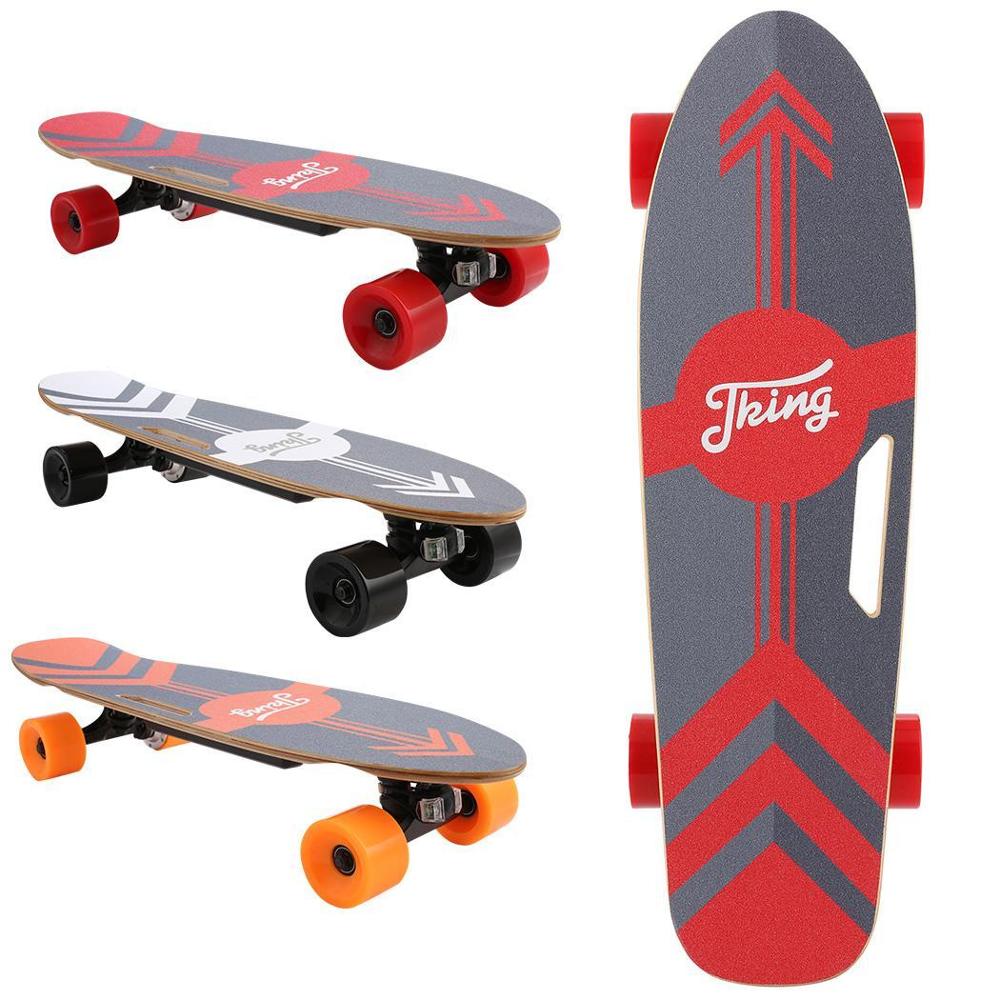 Electric Skateboard with Remote 350W Brushless Motor, 12MPH Top Speed 8 Miles Range 3 Speeds Adjustment, Max Load up to 220 Lbs - Random the Ghost