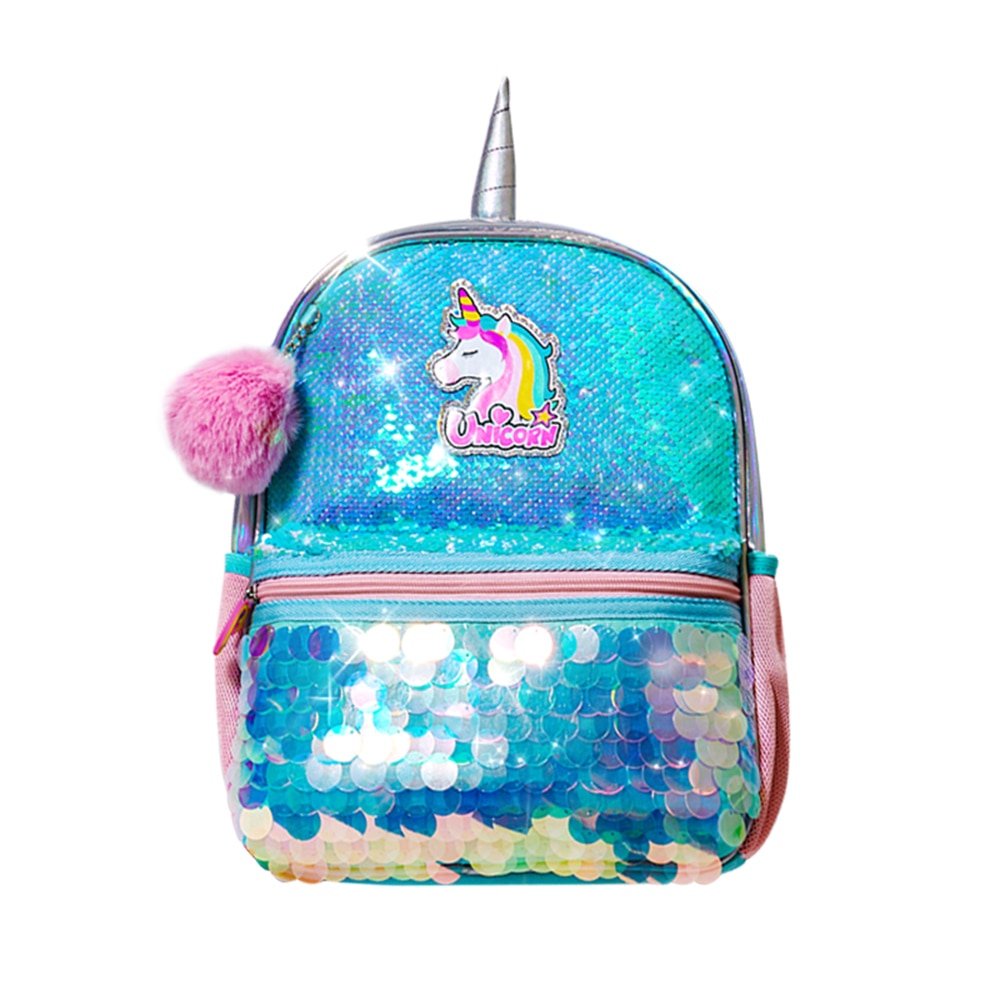 Sunveno Children&#39;s Backpack for Girls Pre-School Bag for Kindergarten Elementary - Reversible Sequin,Unicorn ,Lightweight Gift - Random the Ghost