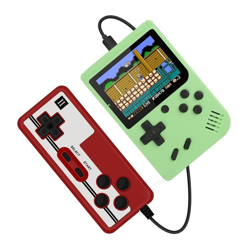 Retro Portable Mini Handheld Video Game Console 8-Bit 3.0 Inch Color LCD Kids Color Game Player Built-in 400 games - Random the Ghost