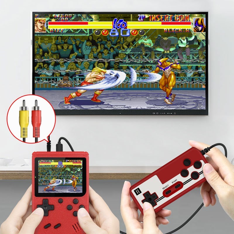 Retro Portable Mini Handheld Video Game Console 8-Bit 3.0 Inch Color LCD Kids Color Game Player Built-in 400 games - Random the Ghost