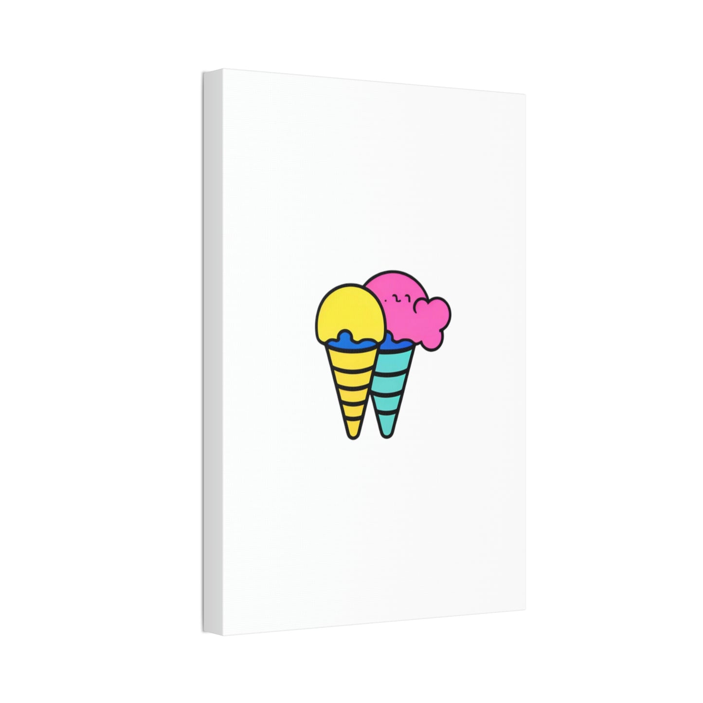 Random Ice Cream Canvas Stretched, 1.5''