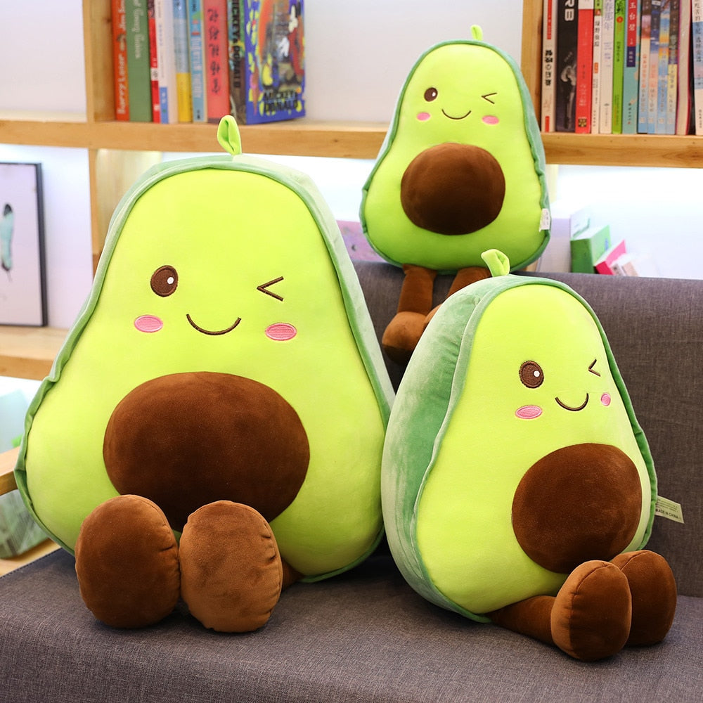 30-85cm Cute 3D Avocado Stuffed Plush Toy Soft Baby Doll - Random the Ghost