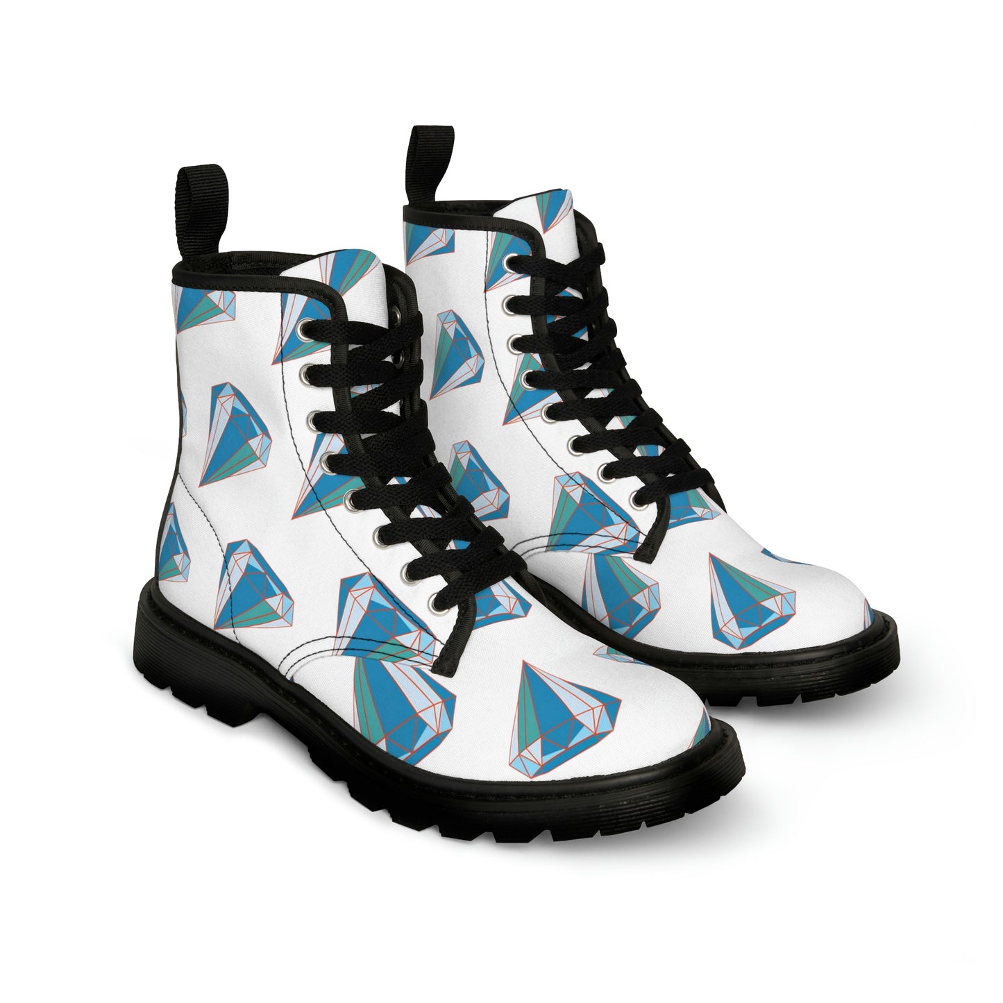 Shoes: Men's Random Diamond Canvas Boots