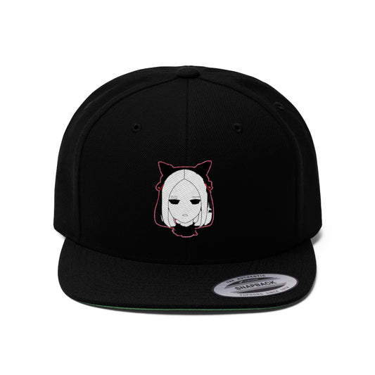 Unisex Ghost Girl Flat Bill Hat