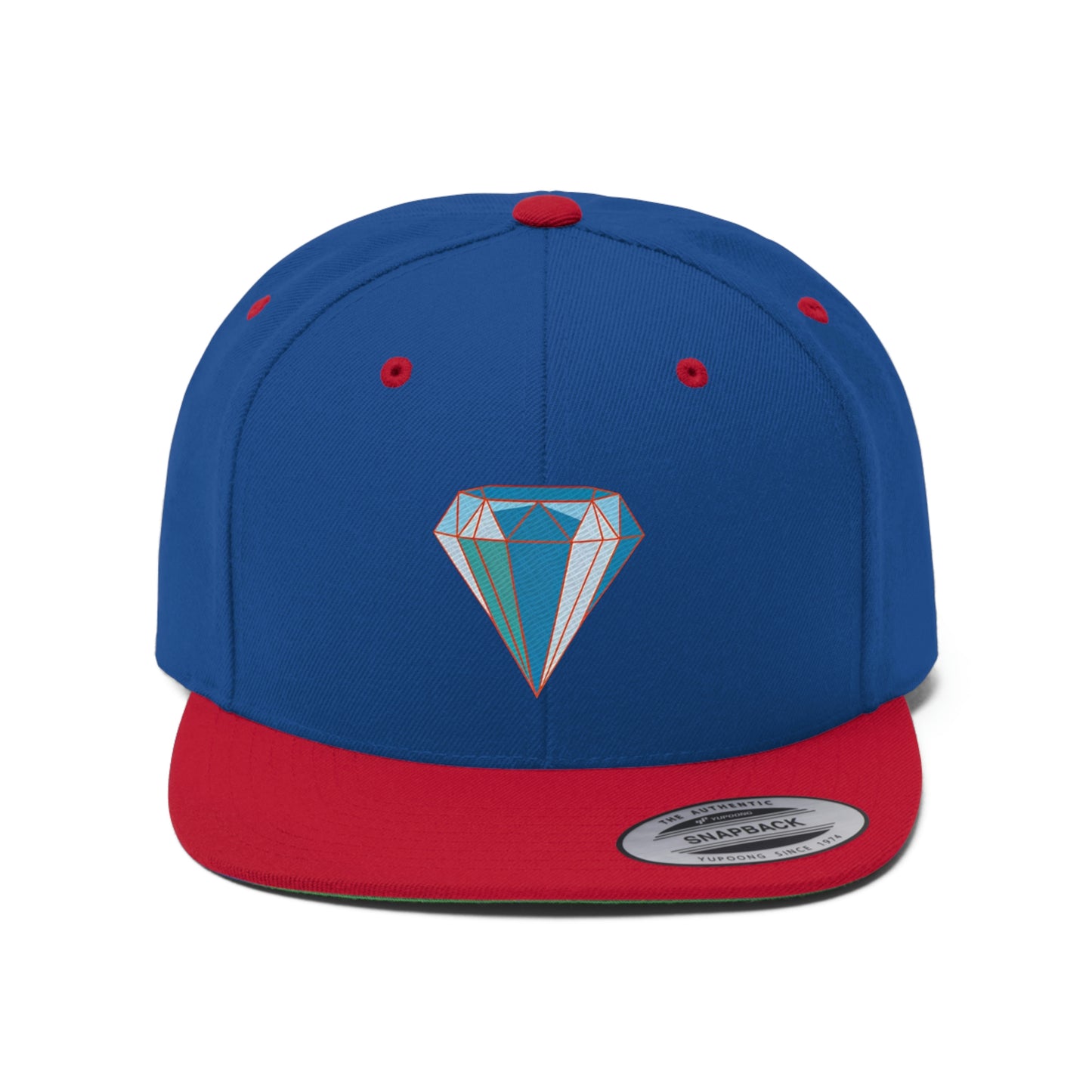 Unisex Random Diamond Flat Bill Hat