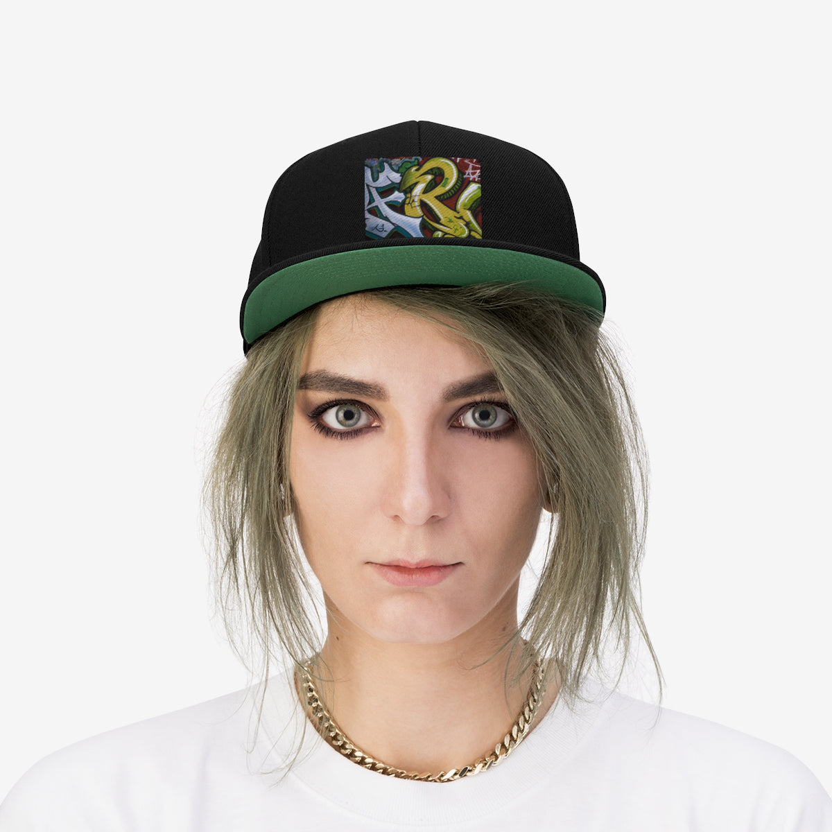 Unisex R Flat Bill Hat