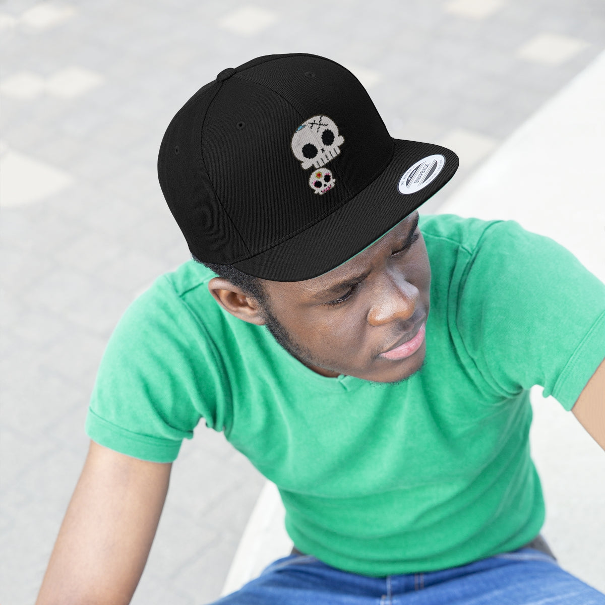 Unisex 💀 Flat Bill Hat