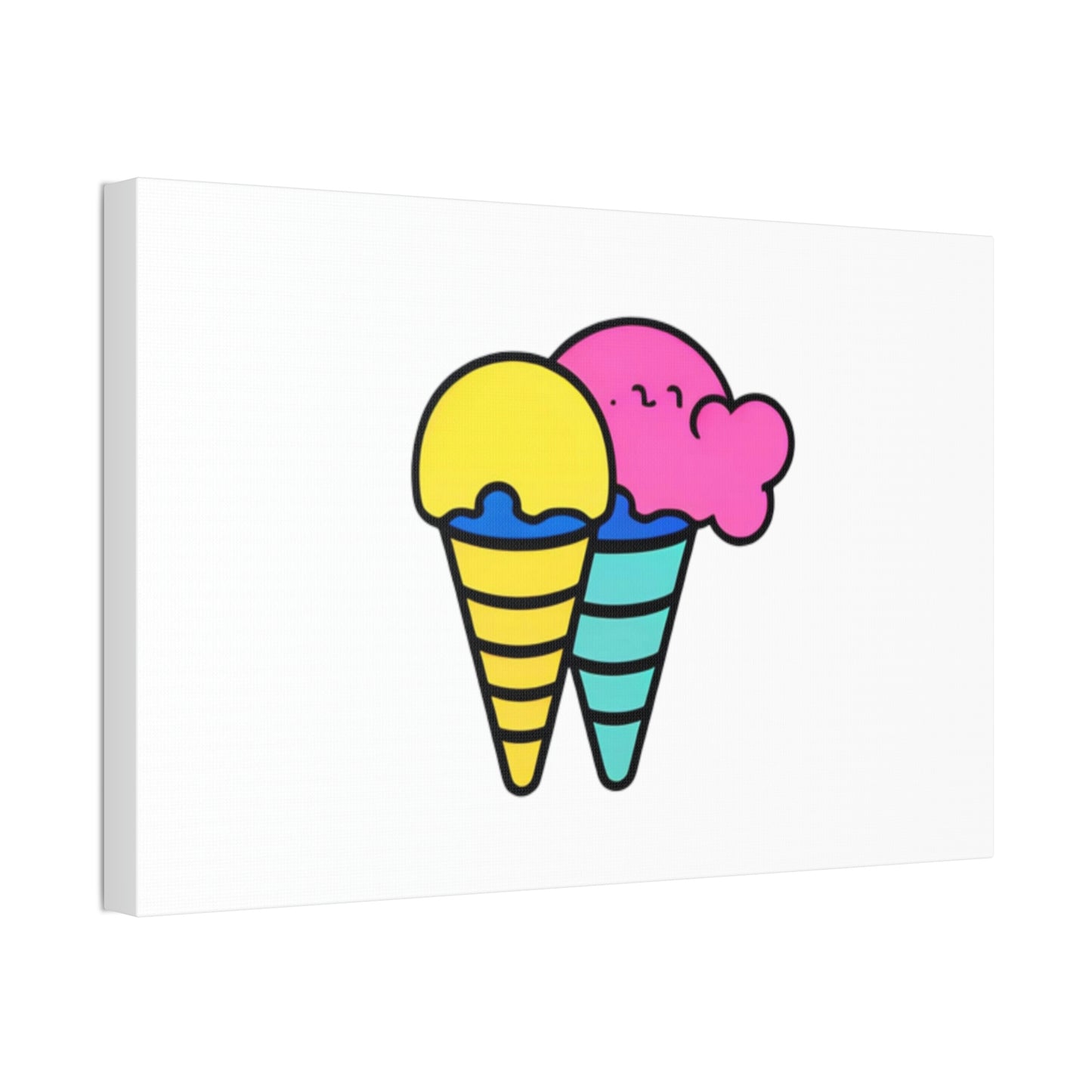 Random Ice Cream Canvas Stretched, 1.5''